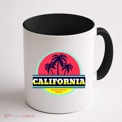 Santa Monica Beach Coffee Mug back