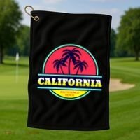 Santa Monica Beach Golf Towel thumb 1