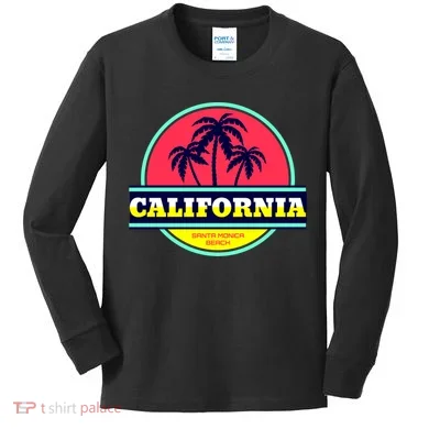 Santa Monica Beach Kids Long Sleeve Shirt