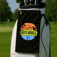 Santa Monica California Golf Towel thumb 2