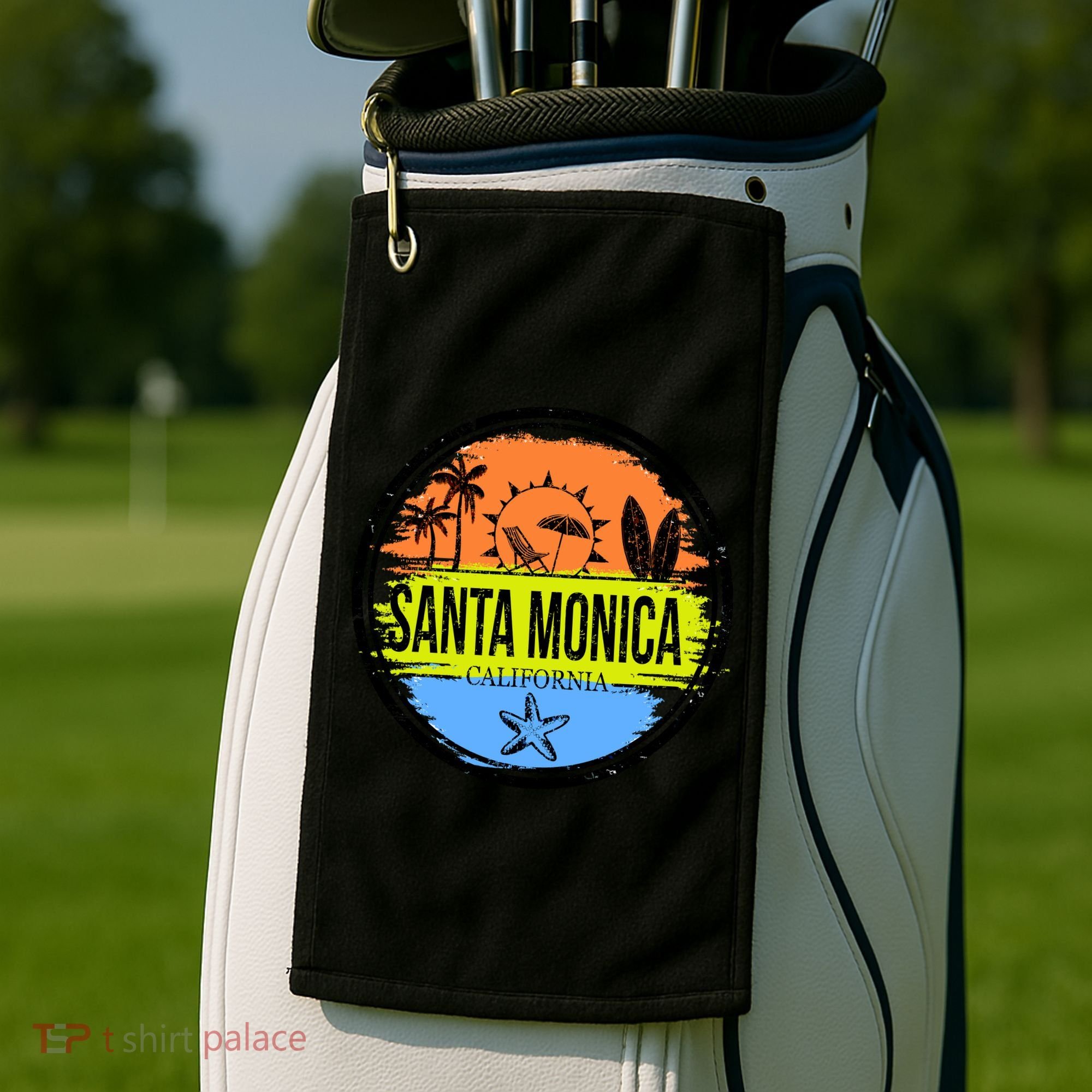 Santa Monica California Golf Towel
