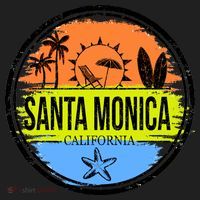 Santa Monica California Golf Towel thumb 3