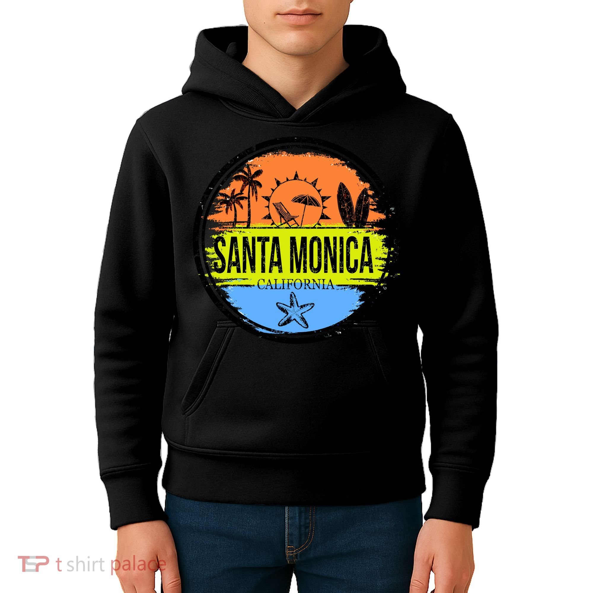 Santa Monica California Kids Hoodie