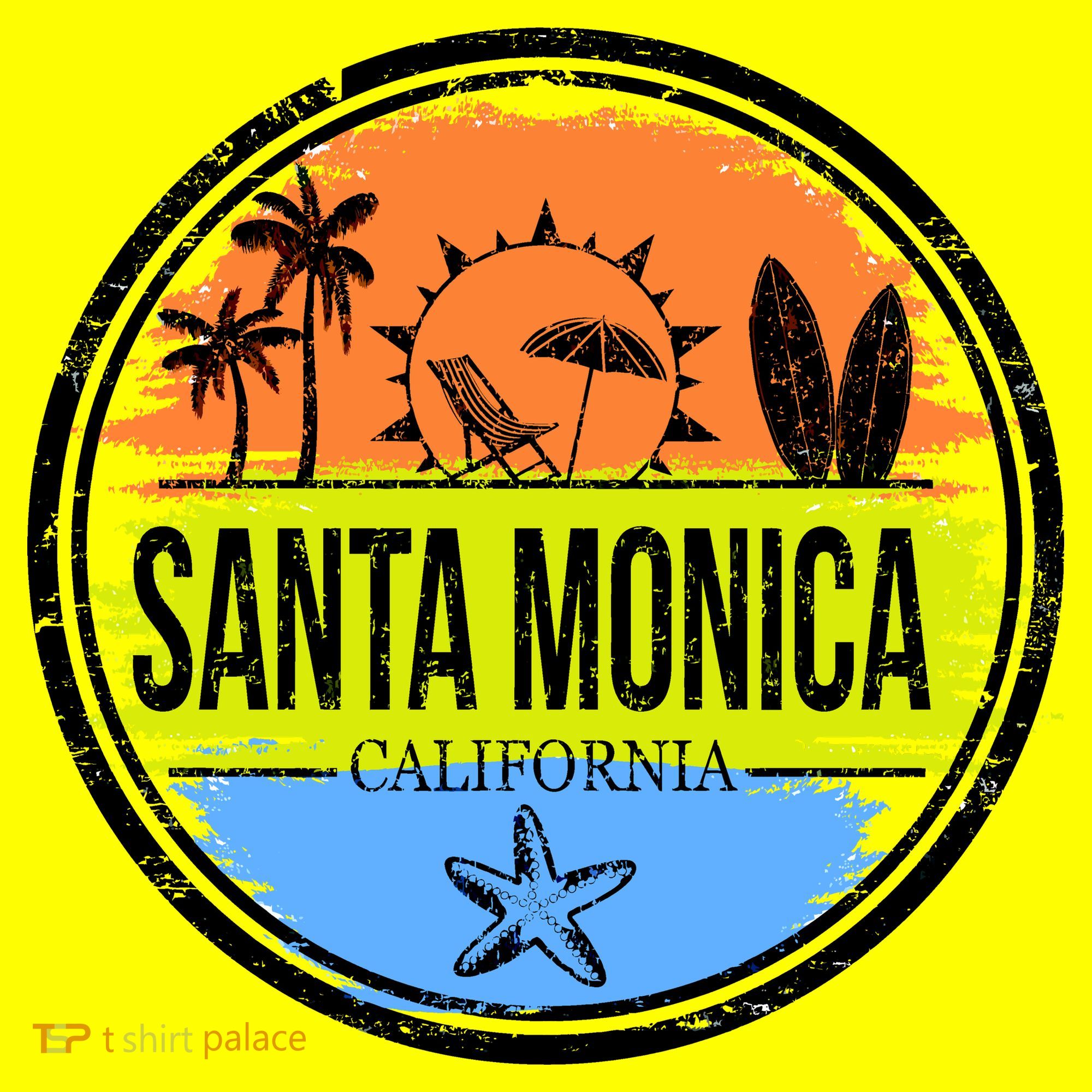 Santa Monica California Long Sleeve Shirt