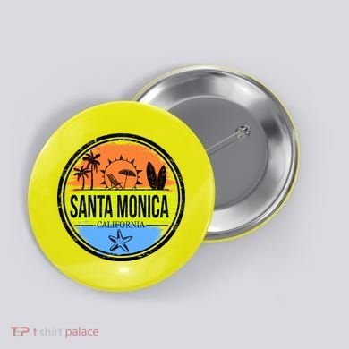 Santa Monica California Button