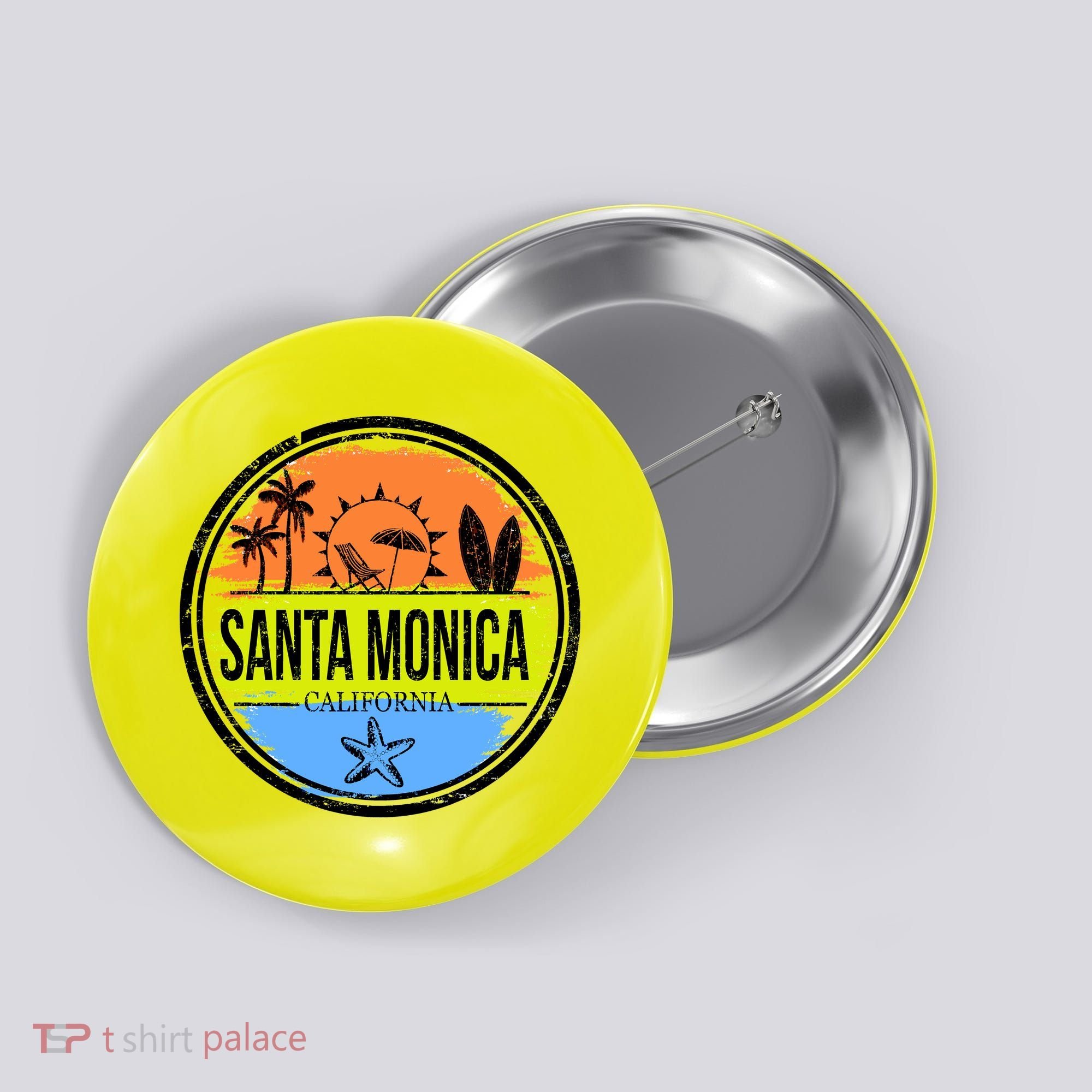 Santa Monica California Button