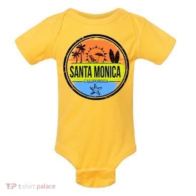 Santa Monica California Baby Bodysuit