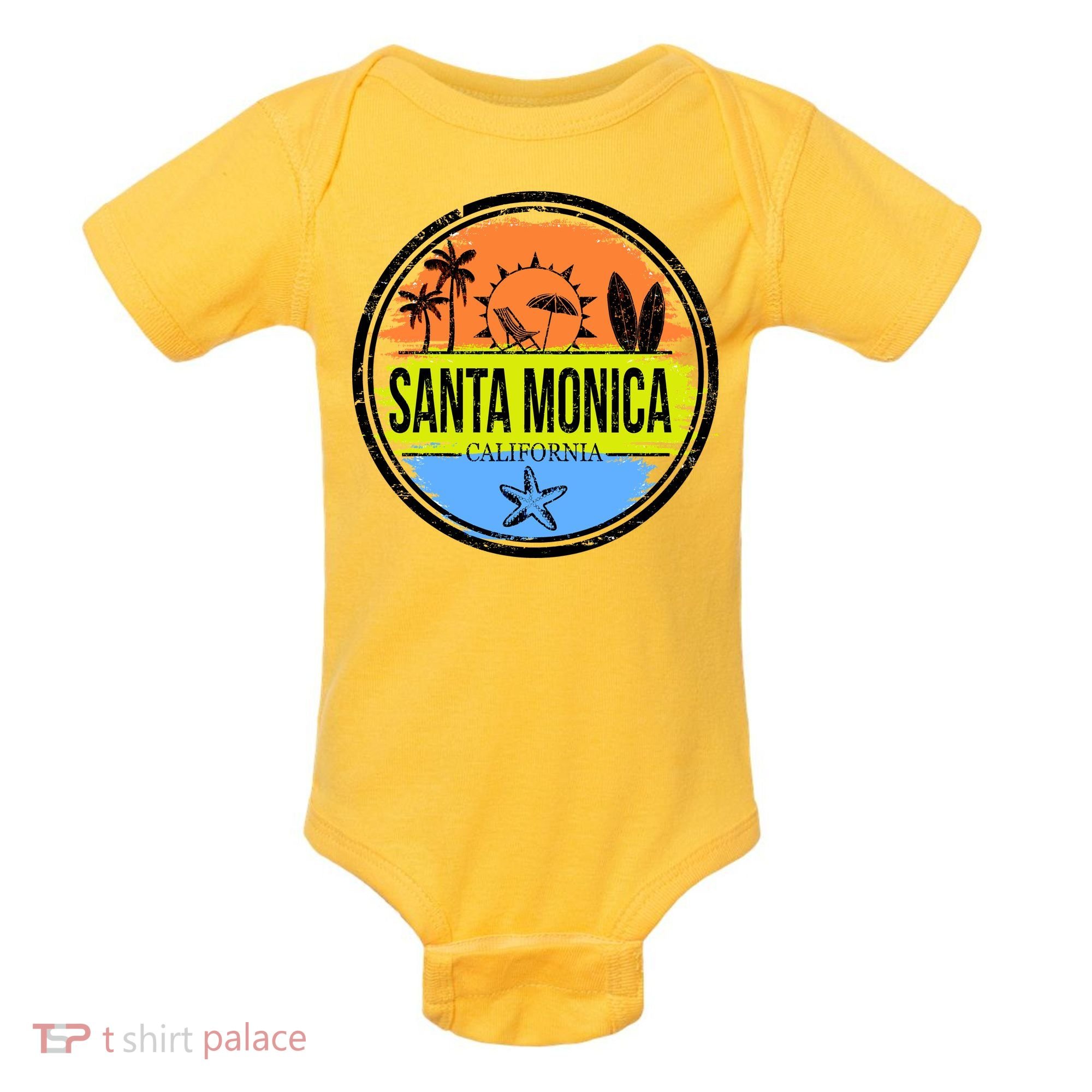 Santa Monica California Baby Bodysuit