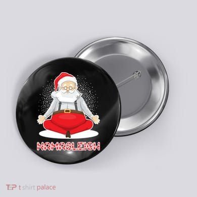 Santa Namasleigh Button