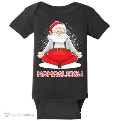 Santa Namasleigh Baby Bodysuit