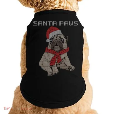Santa Paws Pug Doggie Tank
