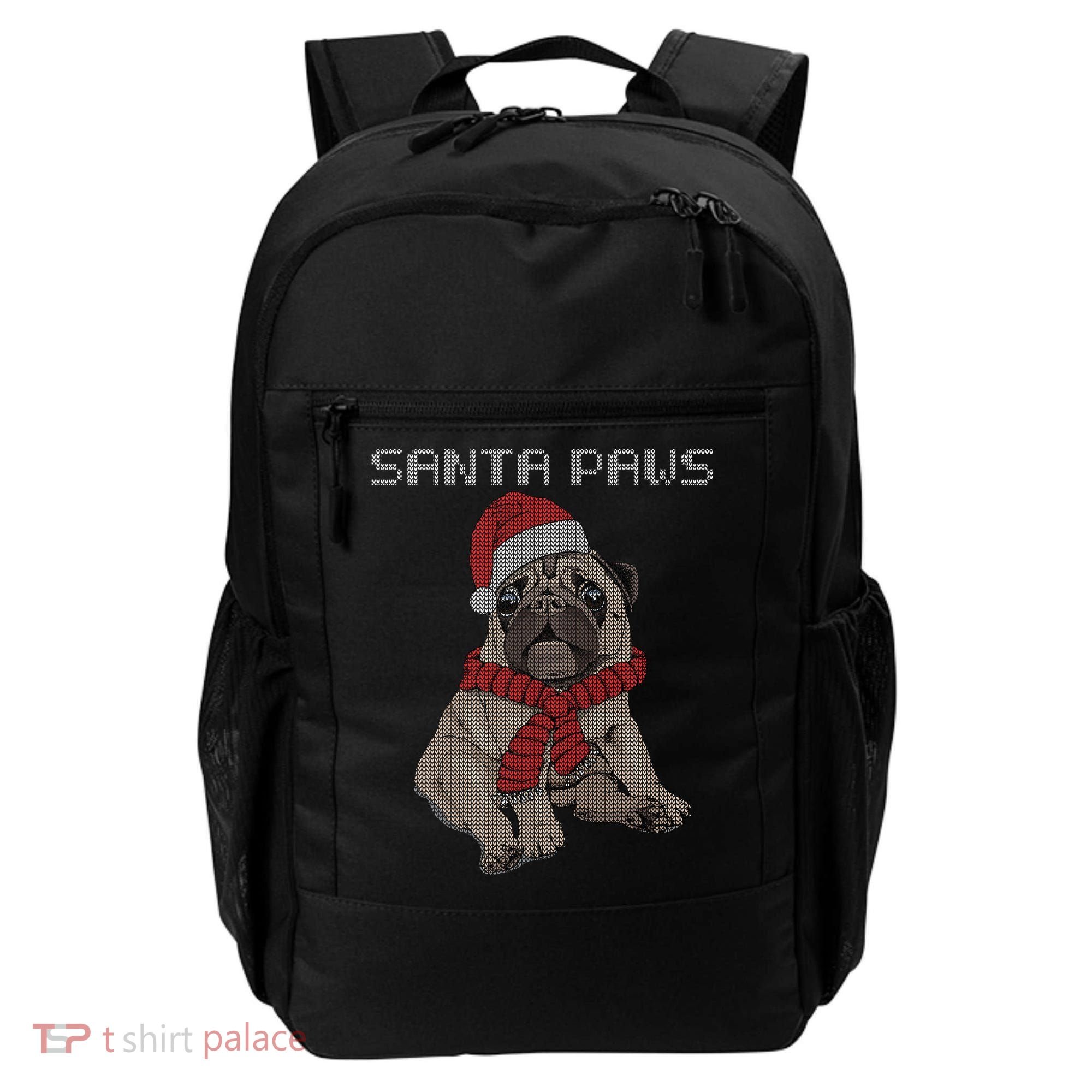 Santa Paws Pug Backpack