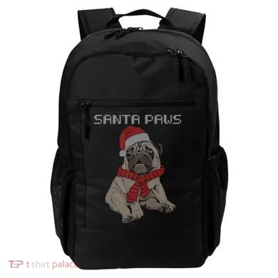 Santa Paws Pug Backpack