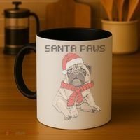 Santa Paws Pug Coffee Mug thumb 4