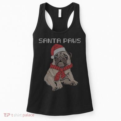 Santa Paws Pug Women's Tank Top