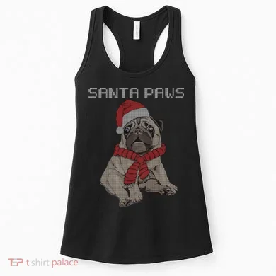 Santa Paws Pug Women's Tank Top