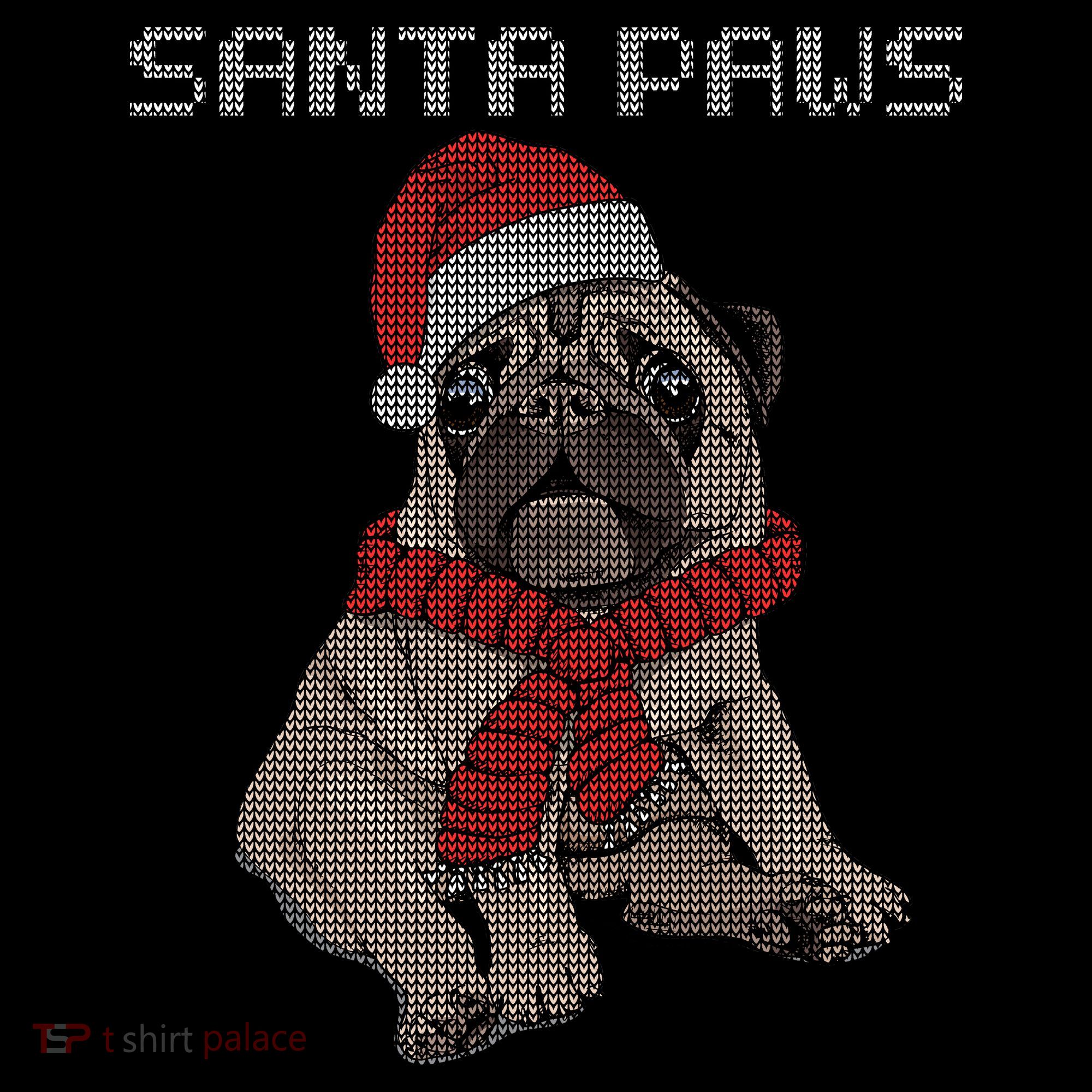Santa Paws Pug Women's Tank Top