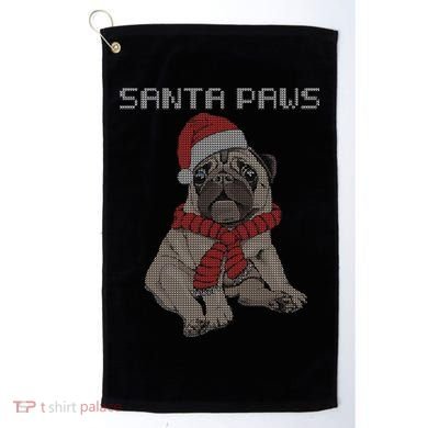 Santa Paws Pug Golf Towel