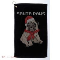 Santa Paws Pug Golf Towel thumb 0