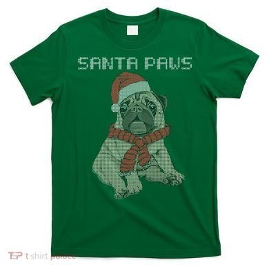 Santa Paws Pug T-Shirt