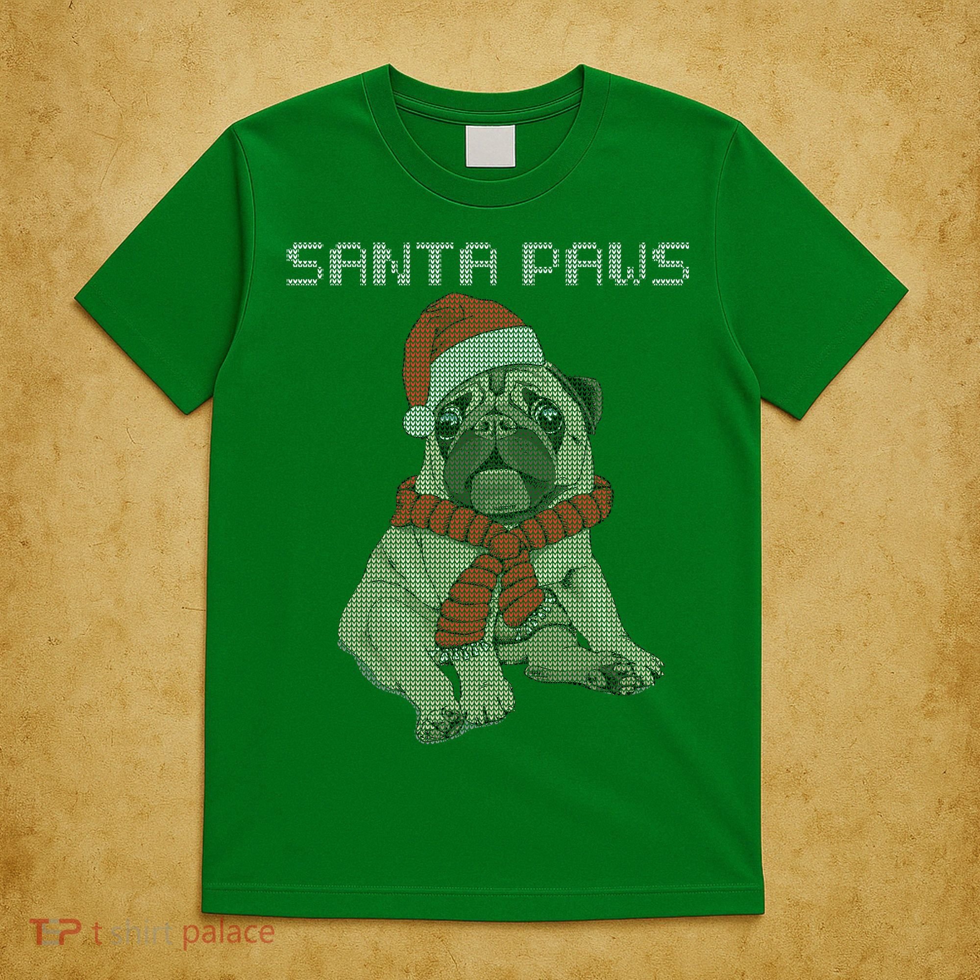 Santa Paws Pug T-Shirt