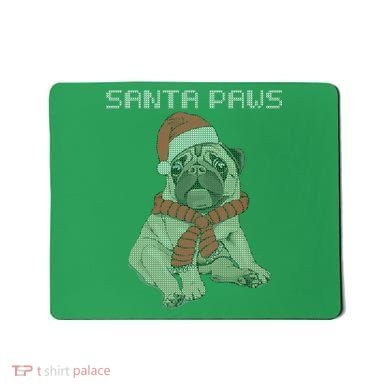 Santa Paws Pug Mousepad