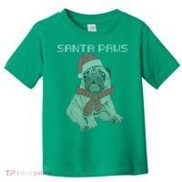 Santa Paws Pug Toddler T-Shirt thumb 0