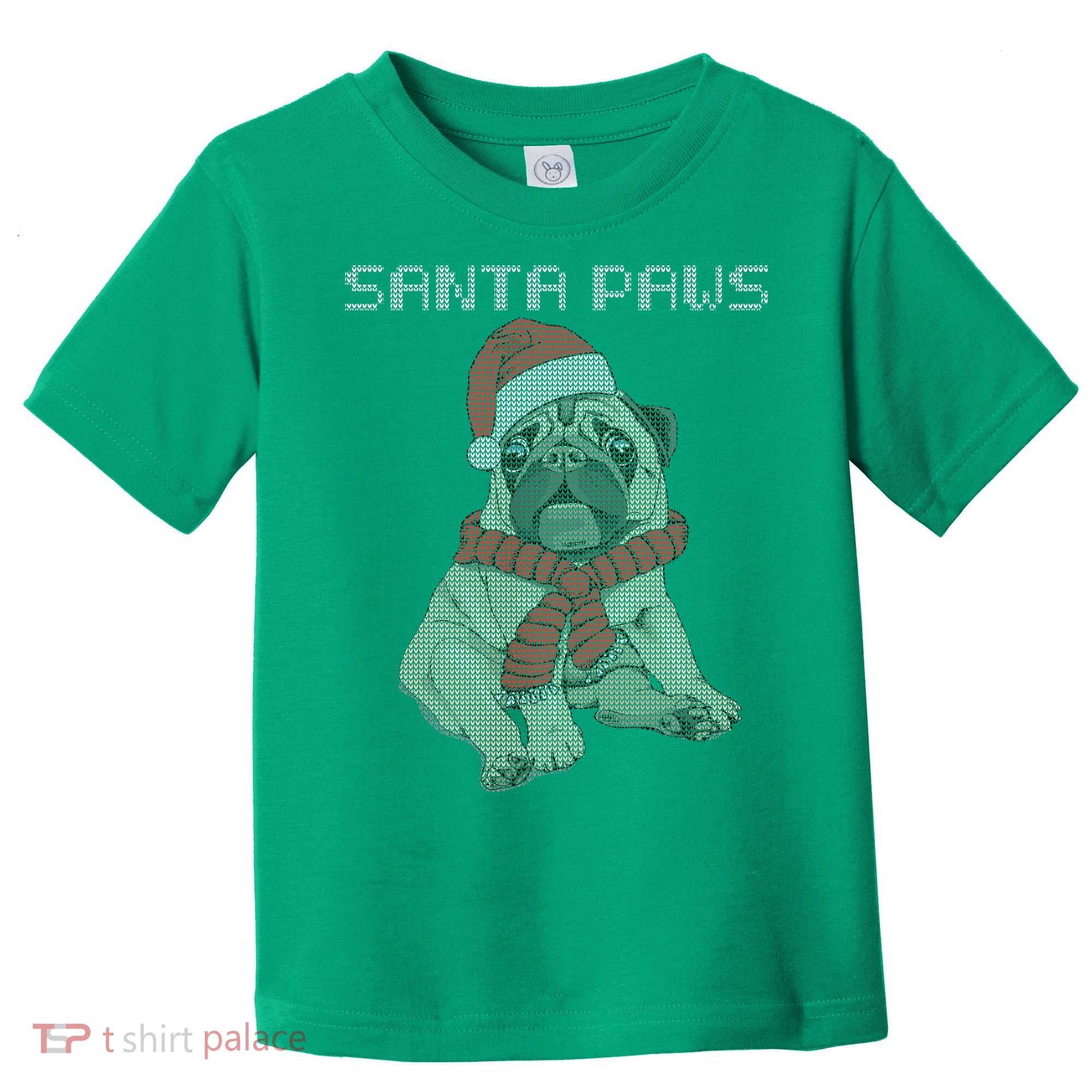 Santa Paws Pug Toddler T-Shirt