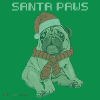Santa Paws Pug Kids T-Shirt thumb 4