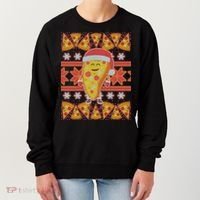 Santa Pizza Lover Ugly Christmas Sweater Women's Sweatshirt thumb 0