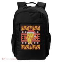Santa Pizza Lover Ugly Christmas Sweater Backpack thumb 0