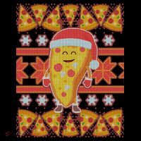 Santa Pizza Lover Ugly Christmas Sweater Women's Hoodie thumb 2
