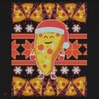 Santa Pizza Lover Ugly Christmas Sweater Tank Top thumb 6