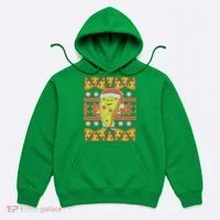 Santa Pizza Lover Ugly Christmas Sweater Hoodie thumb 0