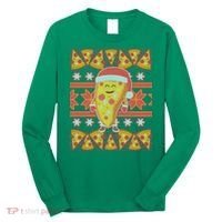 Santa Pizza Lover Ugly Christmas Sweater Long Sleeve Shirt thumb 0