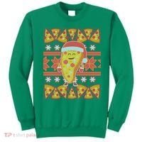Santa Pizza Lover Ugly Christmas Sweater Sweatshirt thumb 0