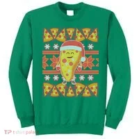 Santa Pizza Lover Ugly Christmas Sweater Sweatshirt thumb 0