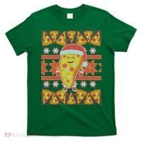 Santa Pizza Lover Ugly Christmas Sweater T-Shirt thumb 0