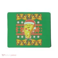 Santa Pizza Lover Ugly Christmas Sweater Mousepad thumb 0