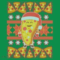 Santa Pizza Lover Ugly Christmas Sweater Mousepad thumb 1