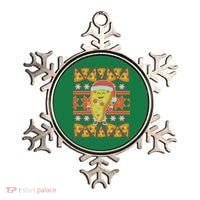 Santa Pizza Lover Ugly Christmas Sweater Ornament thumb 0