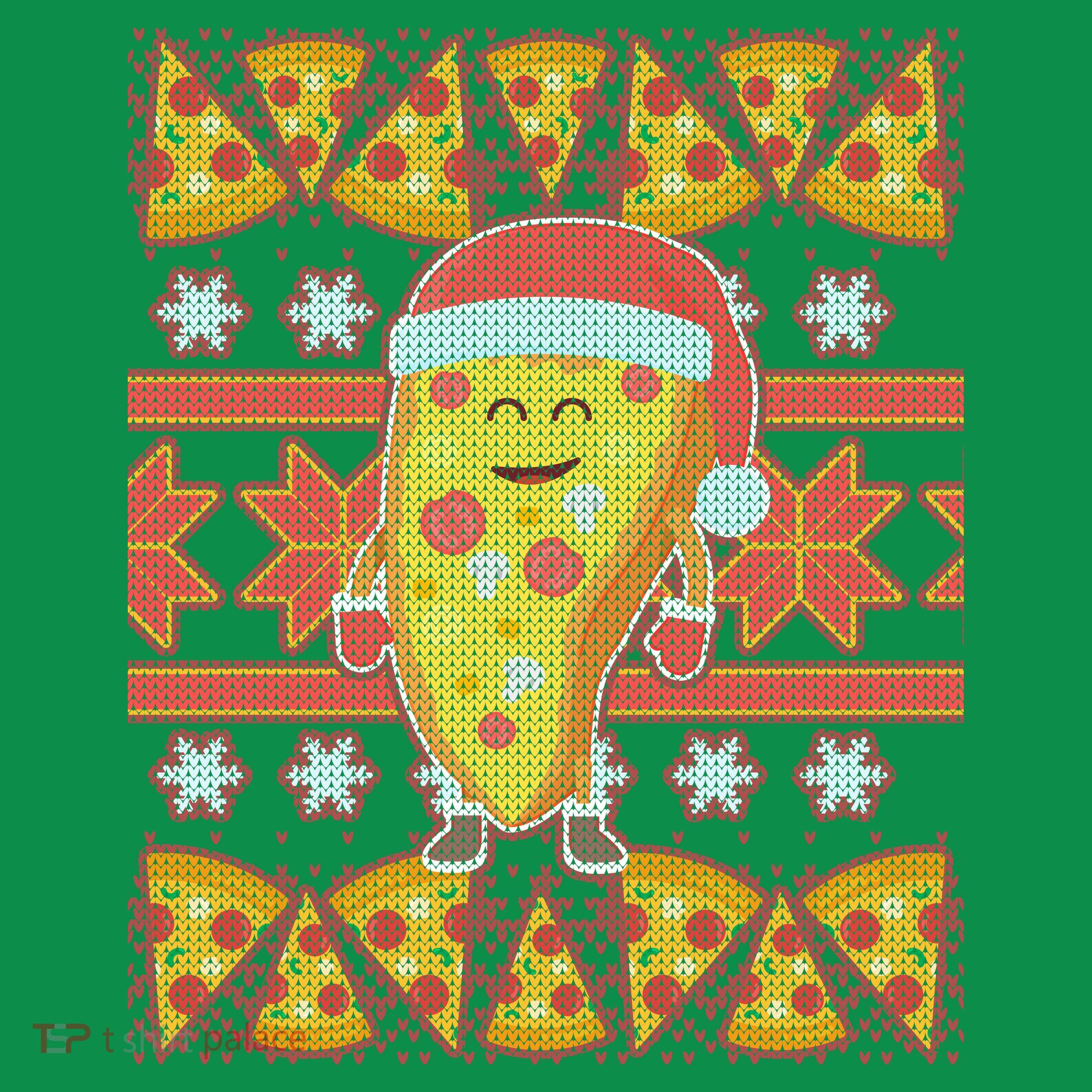 Santa Pizza Lover Ugly Christmas Sweater Baby Bodysuit
