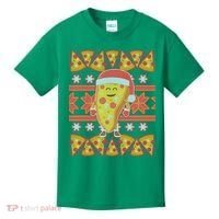 Santa Pizza Lover Ugly Christmas Sweater Kids T-Shirt thumb 0
