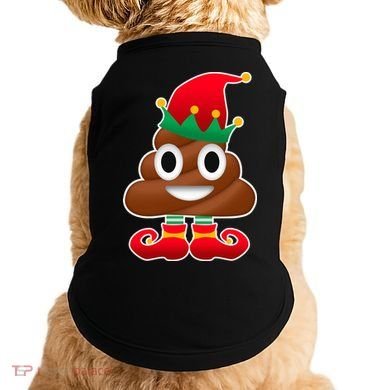 Santa Poop Emoji Christmas Doggie Tank