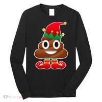 Santa Poop Emoji Christmas Long Sleeve Shirt thumb 0