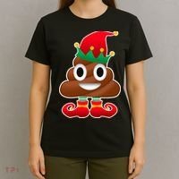 Santa Poop Emoji Christmas T-Shirt thumb 4
