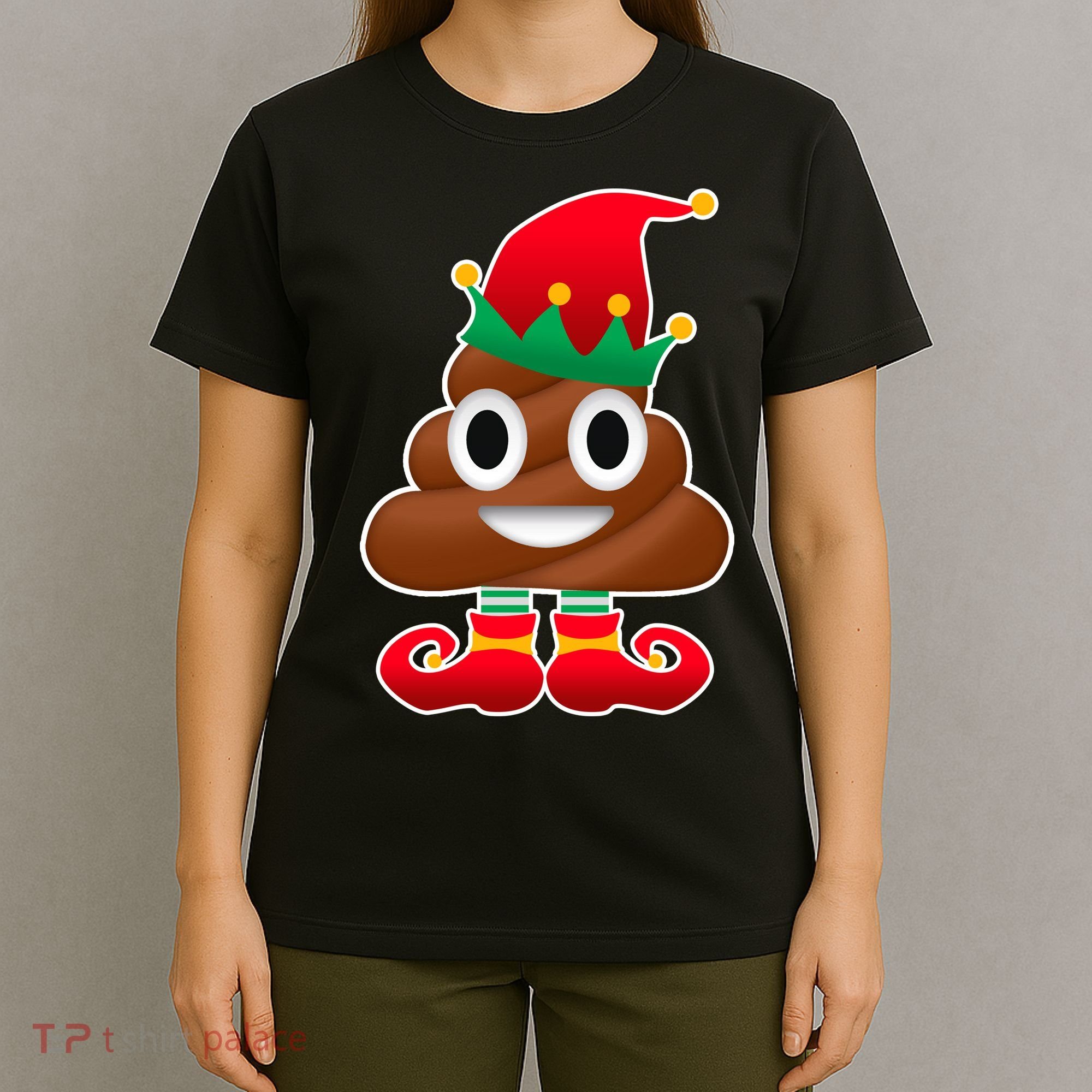 Santa Poop Emoji Christmas T-Shirt
