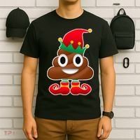 Santa Poop Emoji Christmas T-Shirt thumb 6