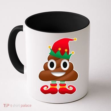 Santa Poop Emoji Christmas Coffee Mug