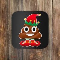 Santa Poop Emoji Christmas Coaster thumb 0